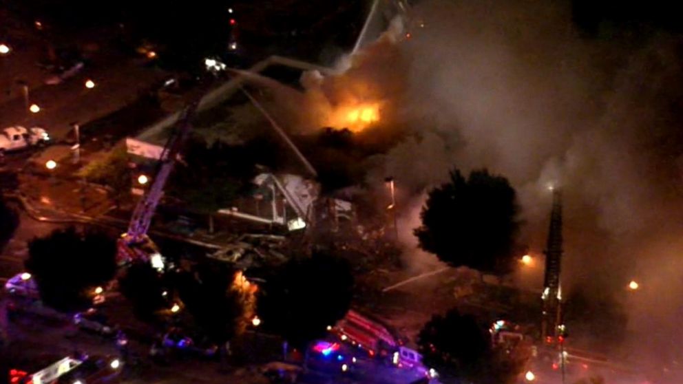 PHOTO: Two firefighters were killed while fighting a blaze in Kansas City, Missouri, Oct. 12, 2015.