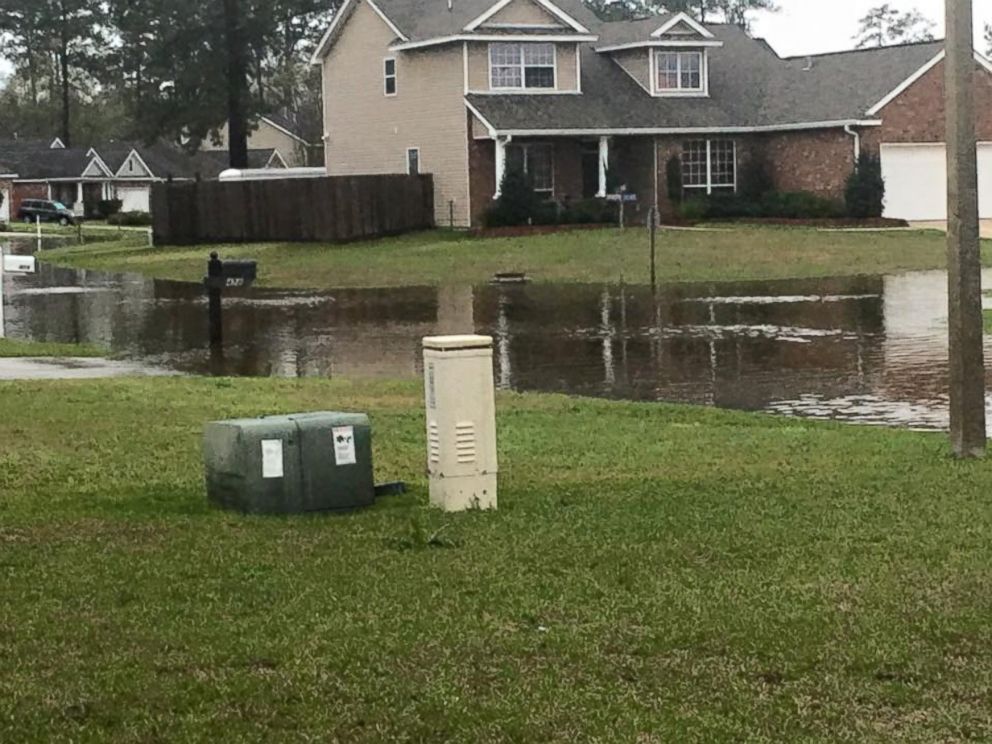 PHOTO: Amy Faherty's home in Covington, Louisiana, was damaged by flooding after severe weather in the state.