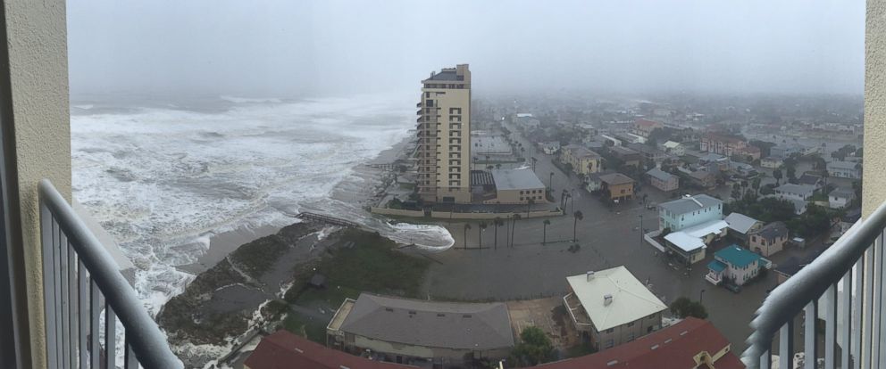 PHOTO: Flooding was visible at the beach in Jacksonville, Florida, Oct. 7, 2016. 