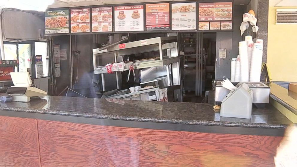 PHOTO: Three workers were in critical condition after the floor caved in at Church's Chicken restaurant in Livingston, Texas. 