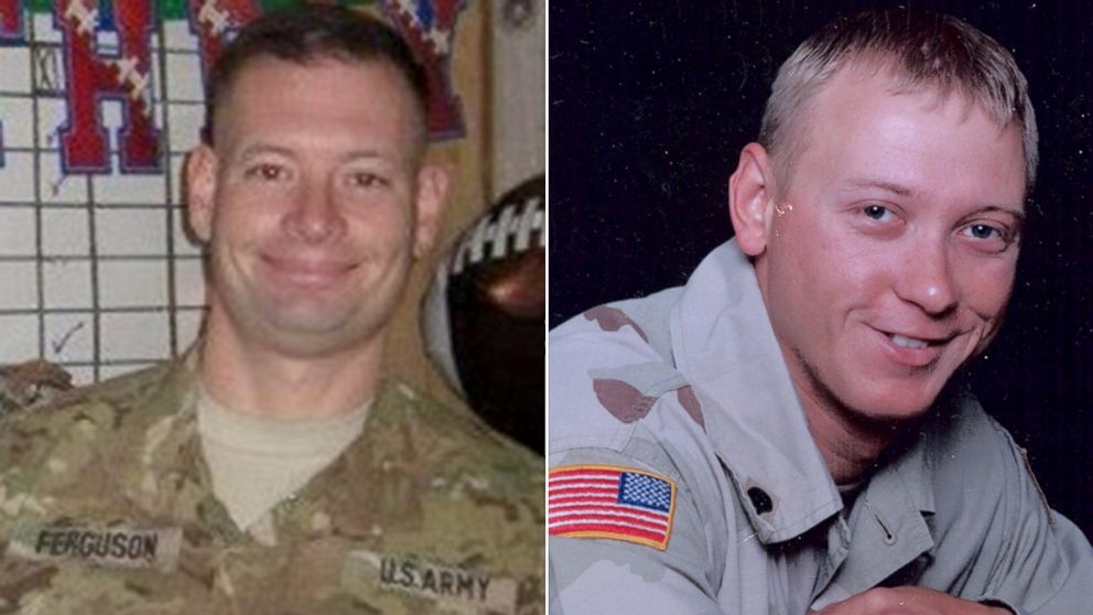 Fort Hood officials have released the names of three soldiers who were killed during a shooting on April 2, 2014, including Sgt. 1st Class Daniel Michael Ferguson, 39, (left) and Sgt. Timothy Wayne Owens, 37 (right).