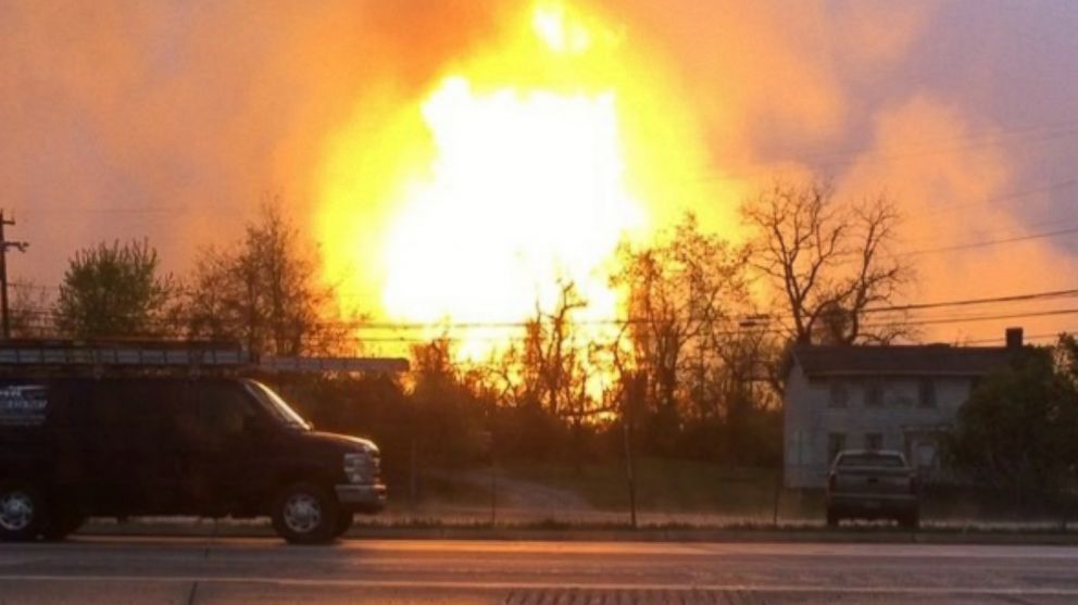 PHOTO: Tonilconrad posted video to Instagram on April 29, 2016 of a gas explosion in Pennsylvania.