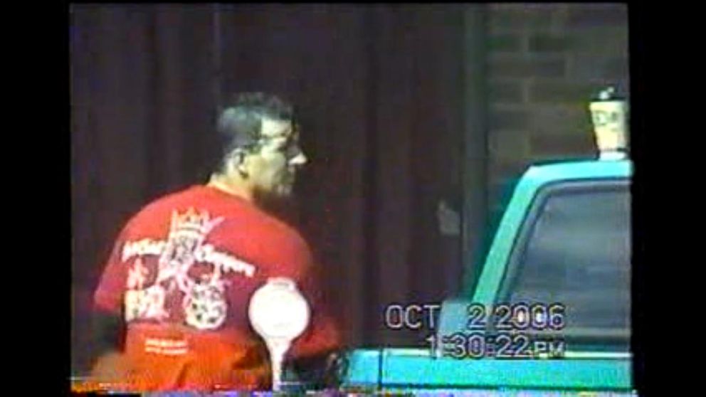 PHOTO: John Caltabiano is seen on surveillance tape getting into a car without any help.