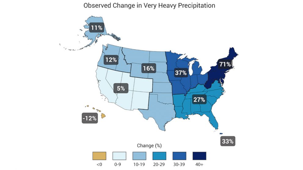 A map of rain from the U.S. Global Change Research Program National Climate Assessment (2014)