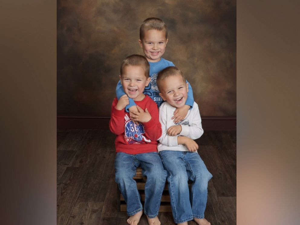 PHOTO: Shiela Weisgerber, 48, has been raising her 4-yearold grandsons, Bentley, Ashton and Dalton since the triplets were two months old. 