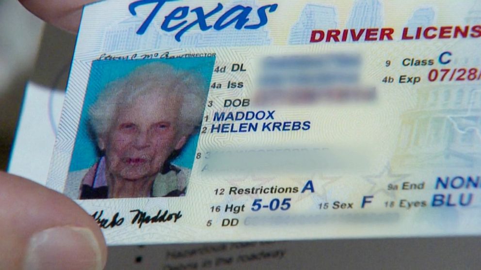 PHOTO: Helen Maddox, a 102-year-old woman, just renewed her driver's license.