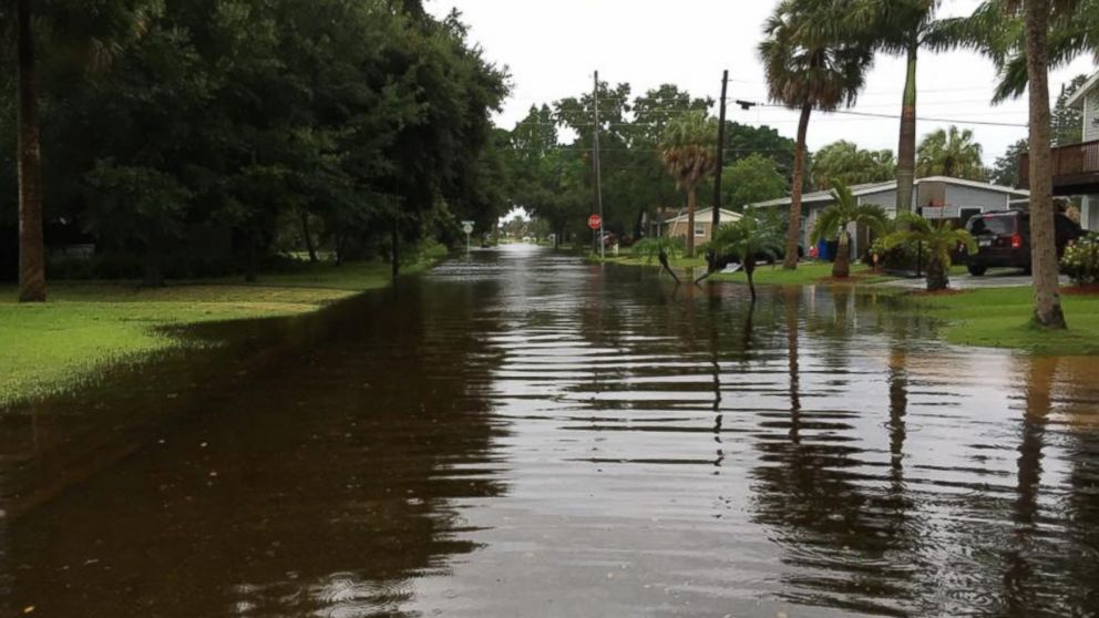 PHOTO: Flood waters caused by Hurricane Hermine ravaged a residential neighborhood in Saint Petersburg, Florida. 