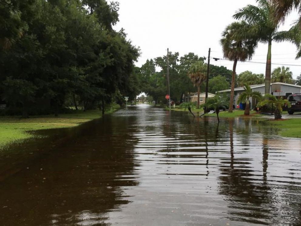PHOTO: Flood waters caused by Hurricane Hermine ravaged a residential neighborhood in Saint Petersburg, Florida. 