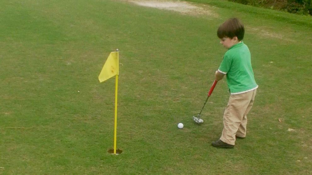 At 3-years-old, James Grimes is an avid golfer, practicing at least four times a week.