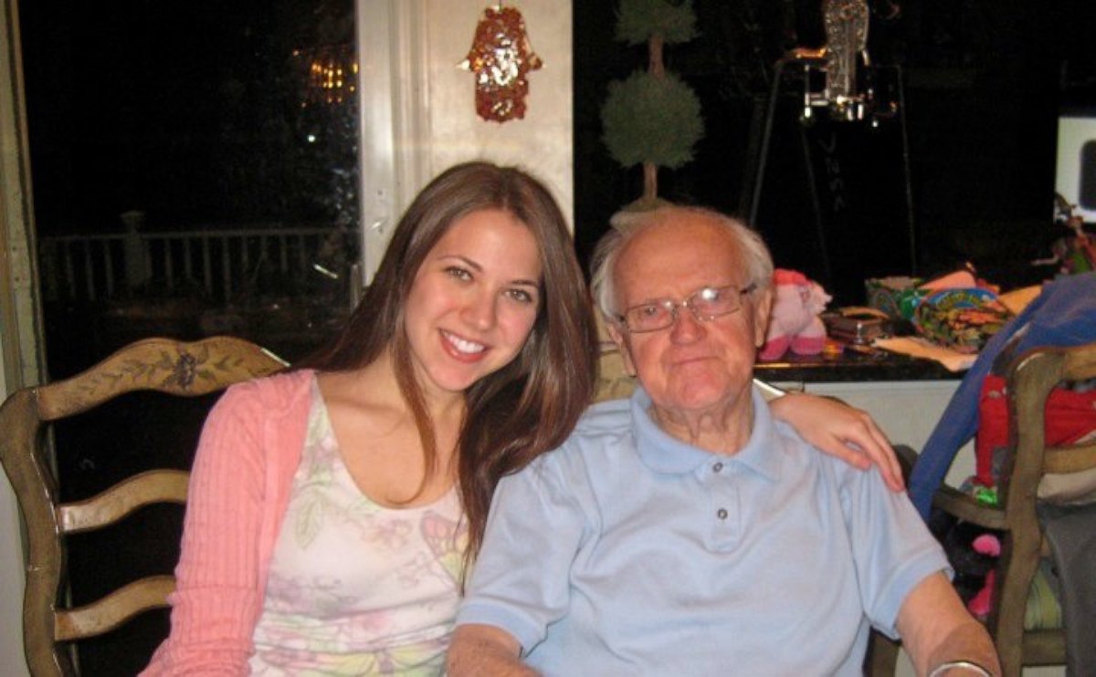 PHOTO: Jess Katz and her grandfather, Abram Belz, a holocaust survivor who lost his brother Abram.