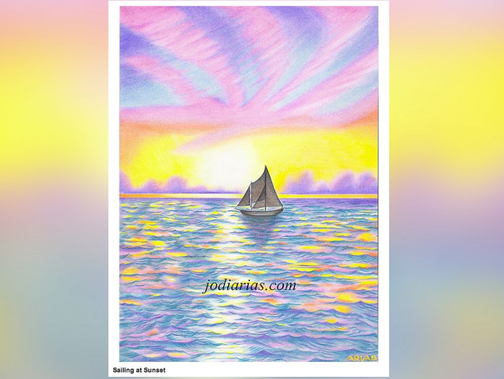 PHOTO: Jodi Arias shows her artwork on her website jodiarias.com.