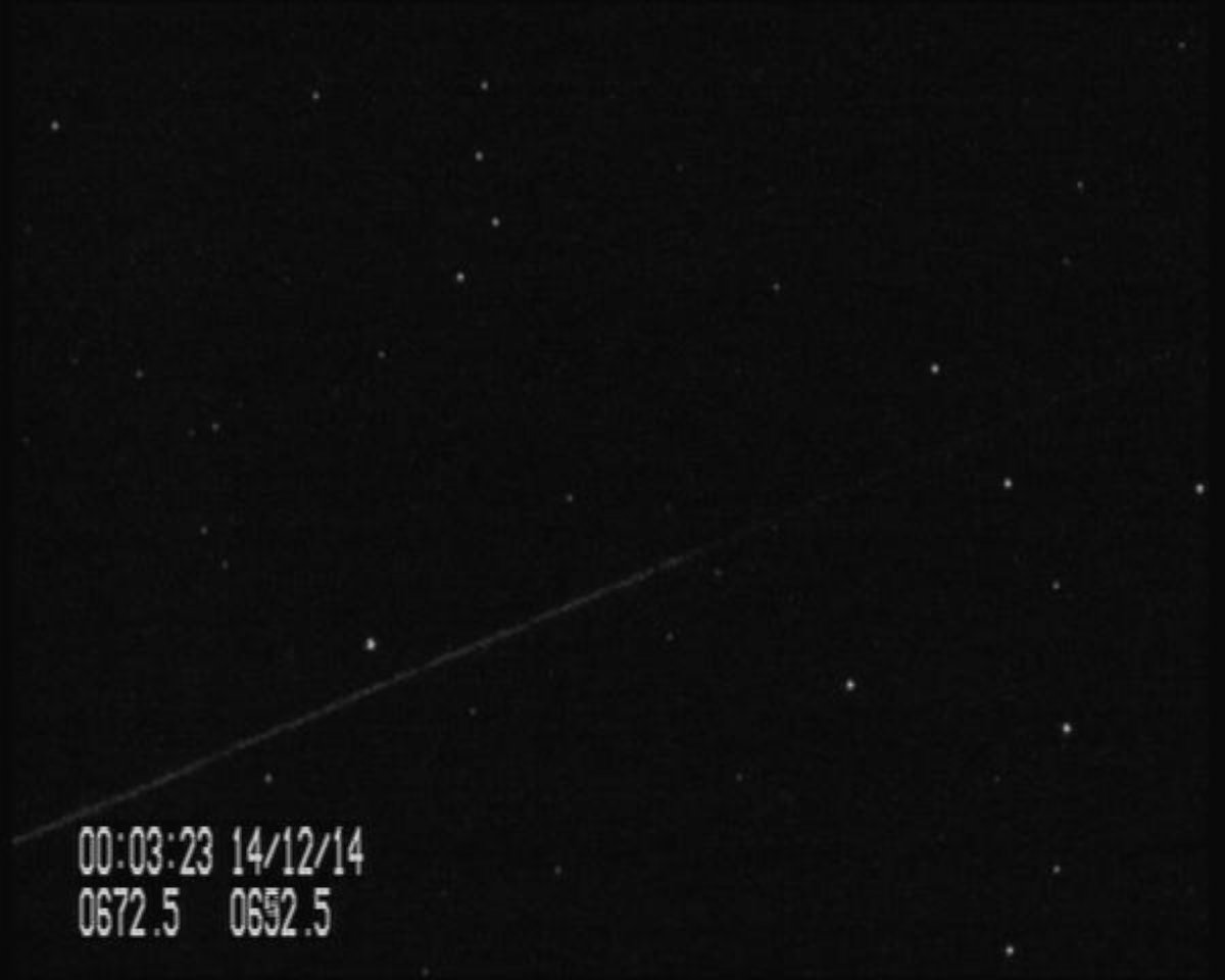 PHOTO: John Talbot posted this photo to Instagram on Dec. 13, 2014 with the caption, " captured a geminid whilst monitoring an asteroid occultation in Gemini! What are the chances of that?"
