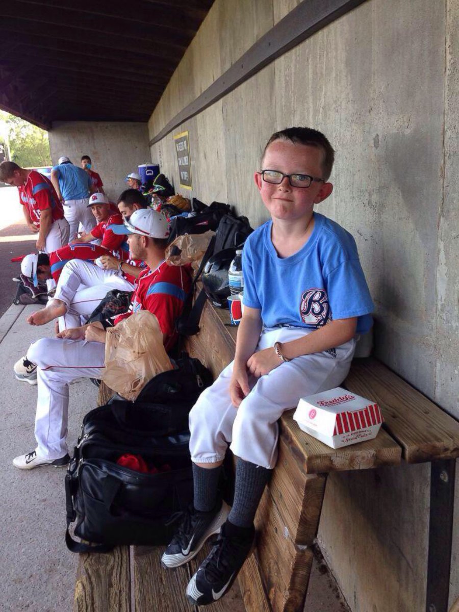 PHOTO: Pictured is Kaiser Carlile, the bat boy for the Liberal Bee Jays summer baseball team in Liberal, Kansas.