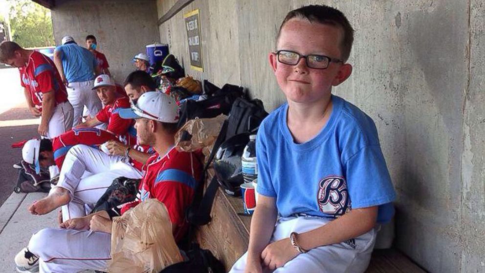 Pictured is Kaiser Carlile, the bat boy for the Liberal Bee Jays summer baseball team in Liberal, Kansas.