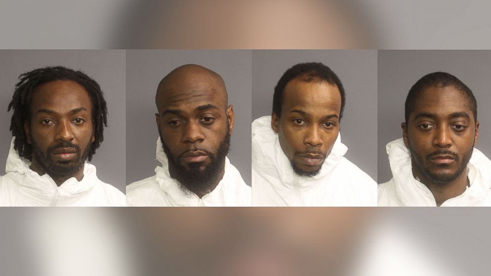 From left: Karif Ford, Hanif Thompson, Kevin Roberts and Henry Basim are being held at Essex County Correctional Facility on $2 million bail each.