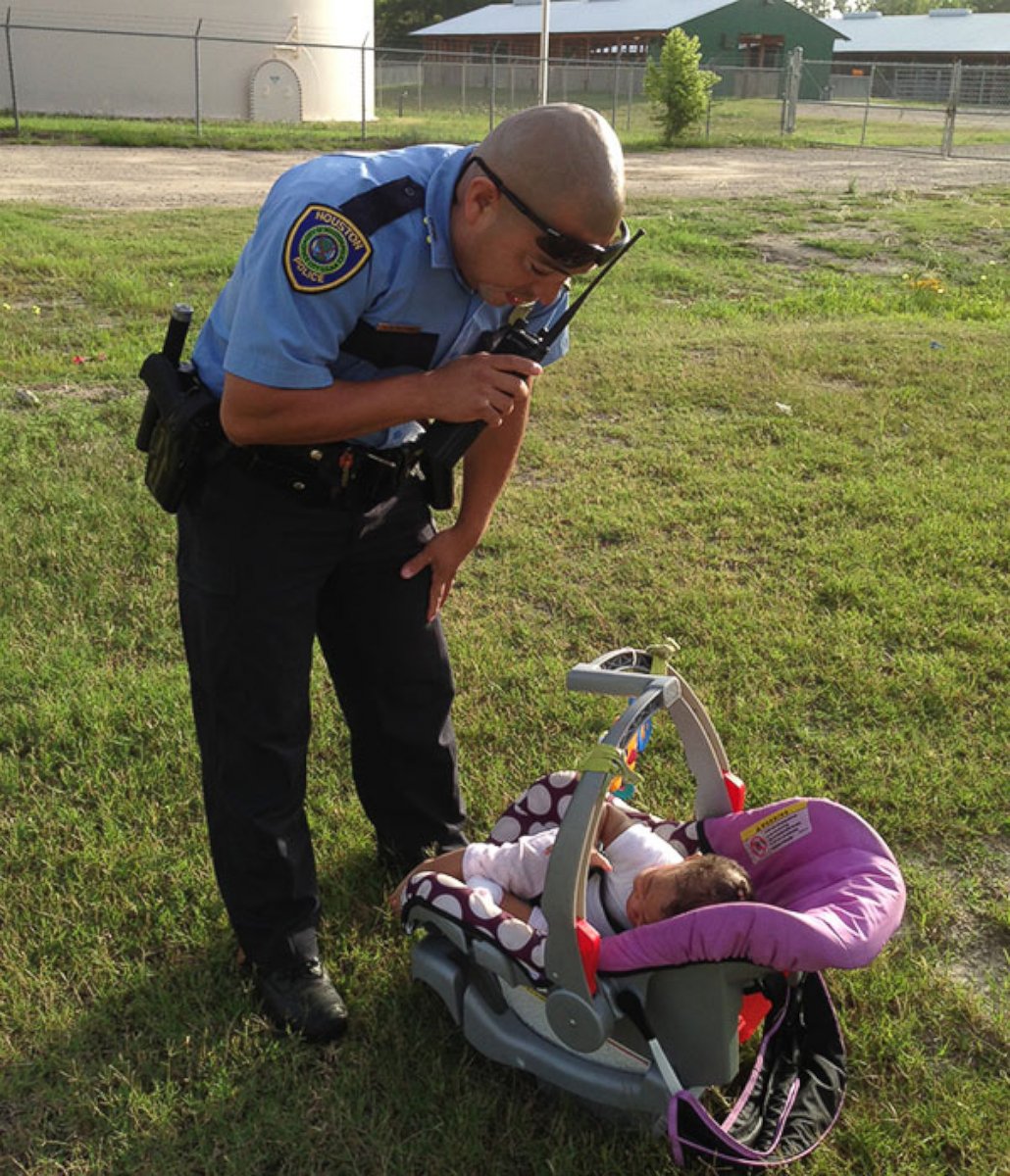 PHOTO: A Houston area jogger found 8-month-old Genesis Haley safe and sound after she was abducted from a gas station.