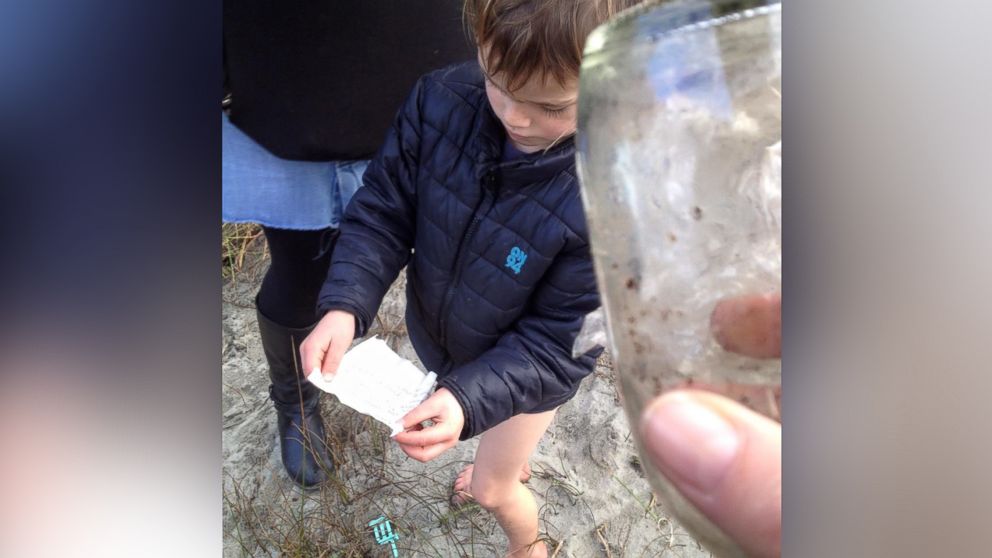 PHOTO: Ryder Goggin was walking around the beach in Mendocino, Calif. on New Year's Eve when he found a message inside a bottle from 1988. 