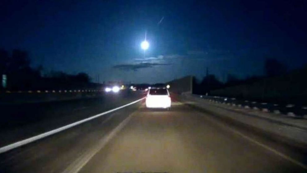 PHOTO: A Michigan motorist shares dashcam footage of what appears to be a meteor flashing across the sky. 