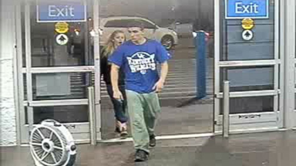 PHOTO: Surveillance images from a Manning, South Carolina Walmart released Jan. 15, 2015 by the Grayson County, Kentucky Sheriff's Office show Dalton Hayes, 18, and Cheyenne Phillips, 13.