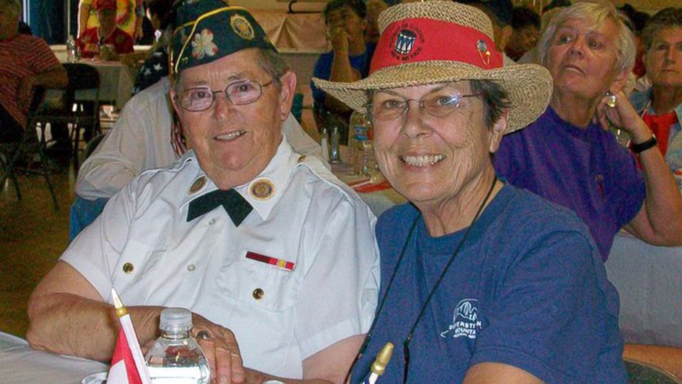 Madelynn Taylor, left, and Jean Mixner. The U.S. Navy veteran is fighting to be buried with Mixner, who died in 2012.