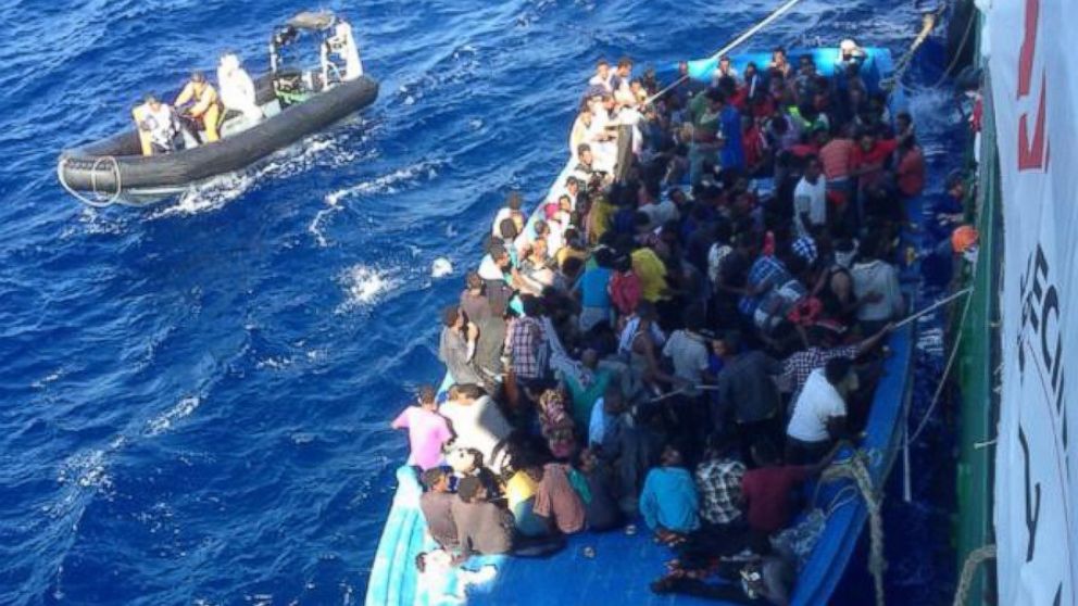 @MSF_Sea posted this photo to Twitter on Oct. 11, 2015 with the caption:
"BREAKING: The #Argos has rescued another ~460 people including 110 women and 21 kids from a second wooden boat."
