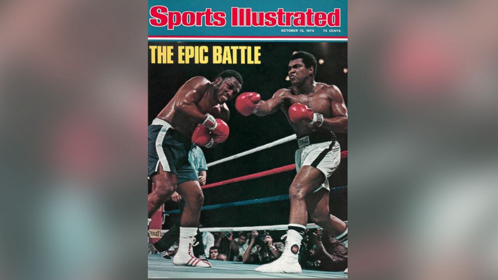 PHOTO: Muhammad Ali and Joe Frazier in action on the October 13, 1975 cover of Sports Illustrated.