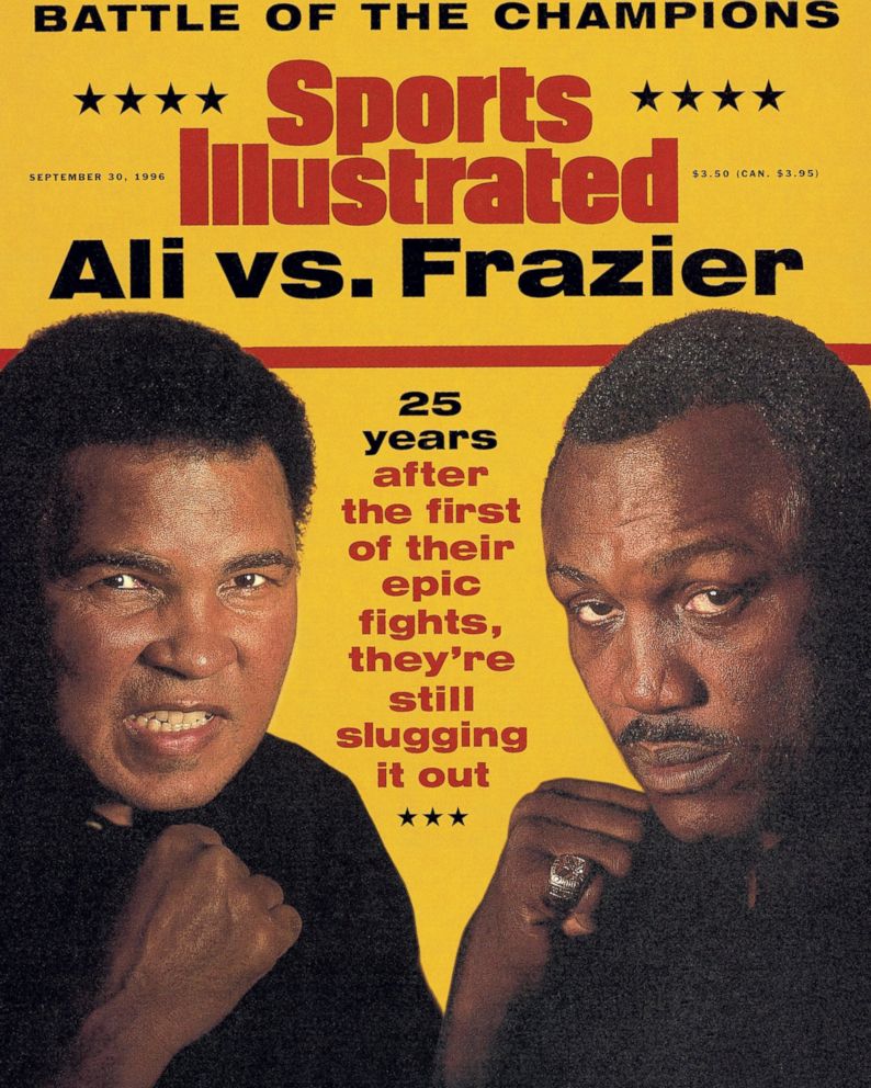 PHOTO: Muhammad Ali and Joe Frazier on the September 30, 1996 cover of Sports Illustrated.