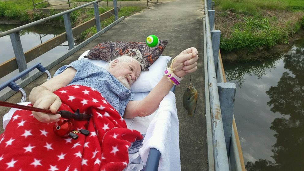PHOTO: Hospice staff at the Carl Vinson VA Medical Center in Dublin, Georgia, helped U.S. Navy veteran, 69-year-old Connie Willhite,fulfill his dying wish to catch fish on Aug. 26, 2016. He died peacefully three days later on Aug. 29, 2016. 