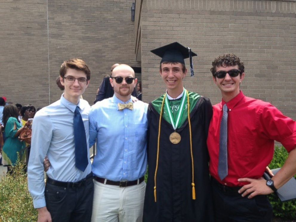 PHOTO: Brothers Ryan, Sean and Evan Kramer have all graduated as valedictorians from North Lenoir High School in North Carolina.