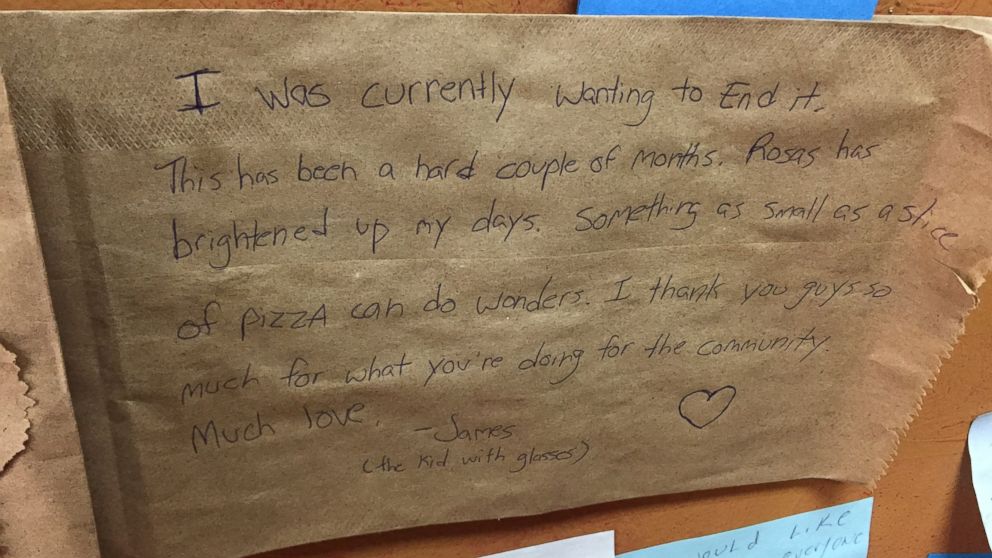 Pizza Shop That Pays It Forward With Handwritten Notes Gets Giant Surprise  on 'GMA' - ABC News