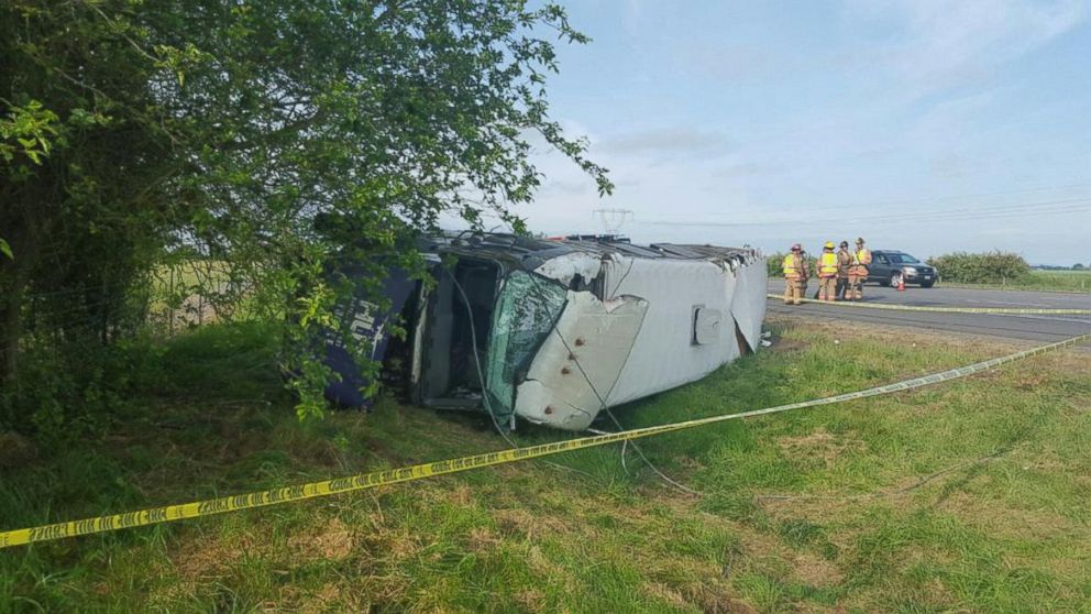 A rollover bus crash was reported on Interstate 5 in Oregon on May 30, 2015.
