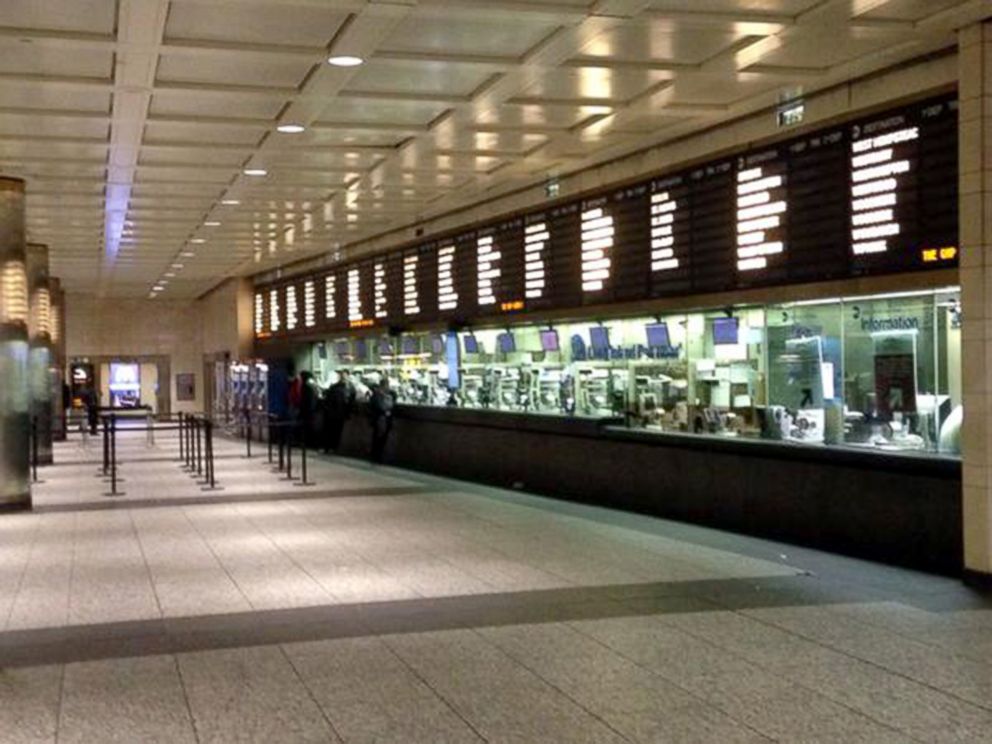 PHOTO: A look at an empty Penn Station as service has been shut down since Monday night due to snowstorm.