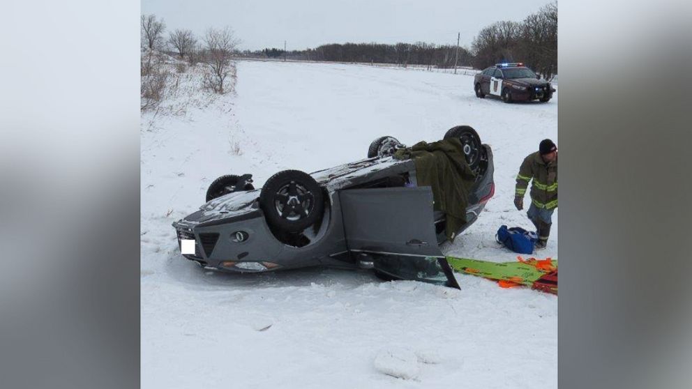 The Minnesota State Patrol posted photos from a Feb. 14 rollover crash in Pennington County