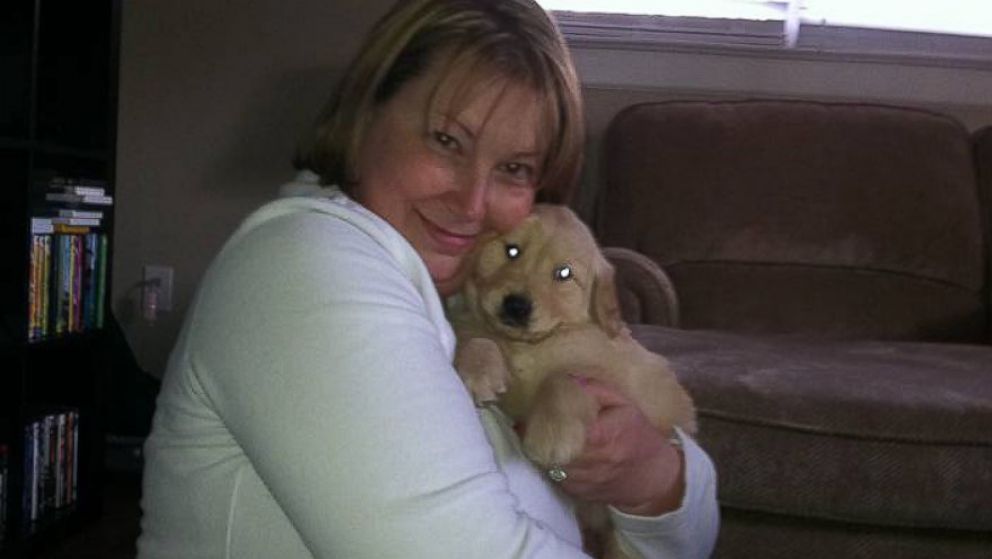 PHOTO: Allison Marks and Colby when she first brought him home.