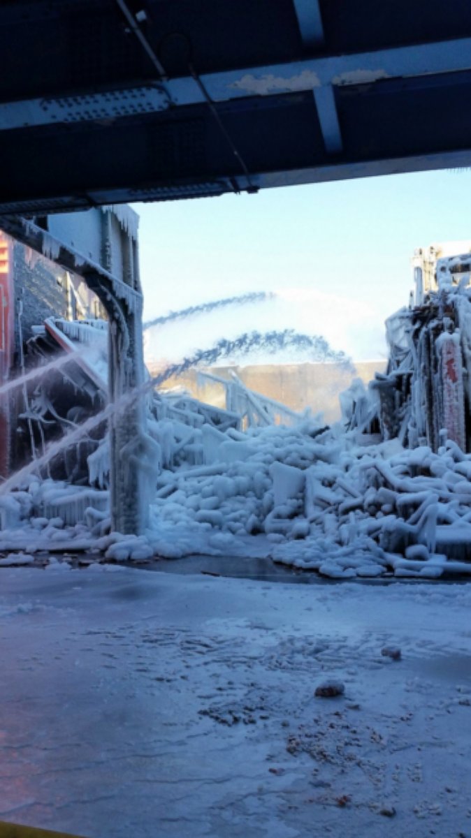 PHOTO: Brian Geer of the Philadelphia police tweeted these photos on Feb. 14, 2016 showing the scene "the day after a 6 Alarm fire." 