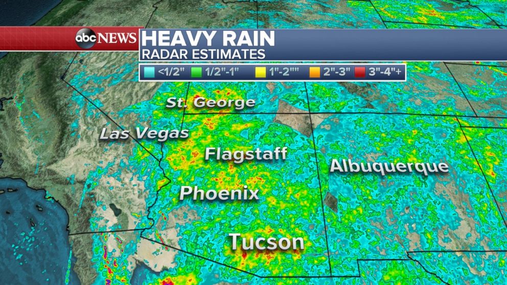 PHOTO: Over the last 6 days parts of the Southwest have already received over 4" of rain.
