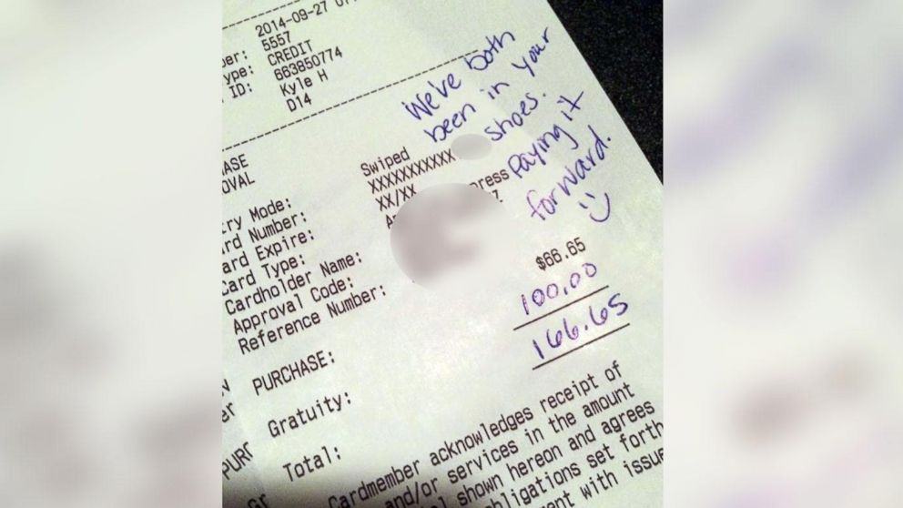 PHOTO: An Iowa couple's generous tip has gone viral because of the reason behind it. 