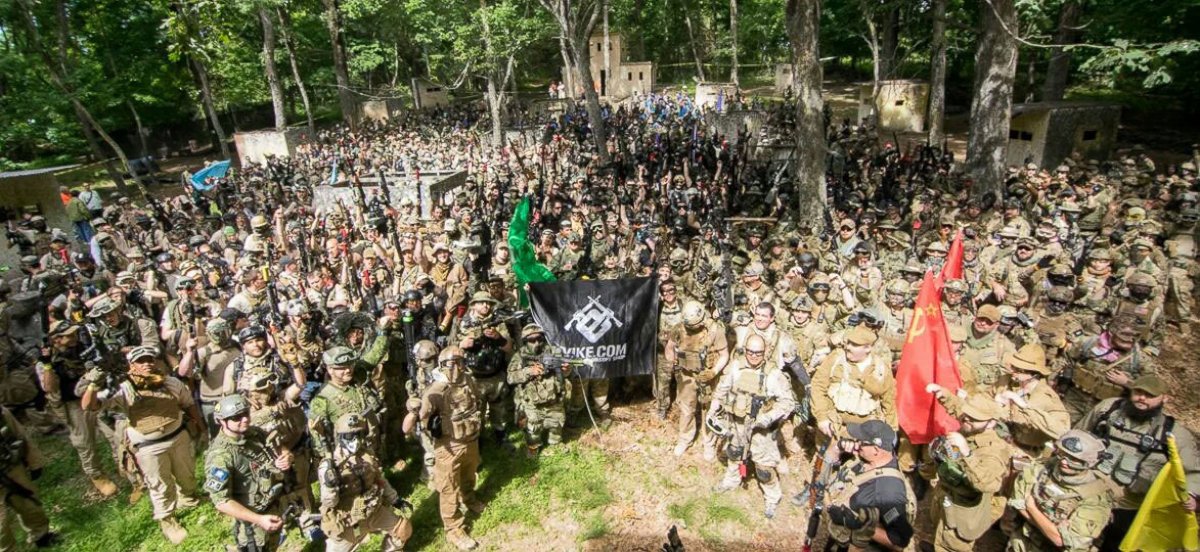 PHOTO: Military simulation enthusiasts at an event this summer in Plattekill, NY.