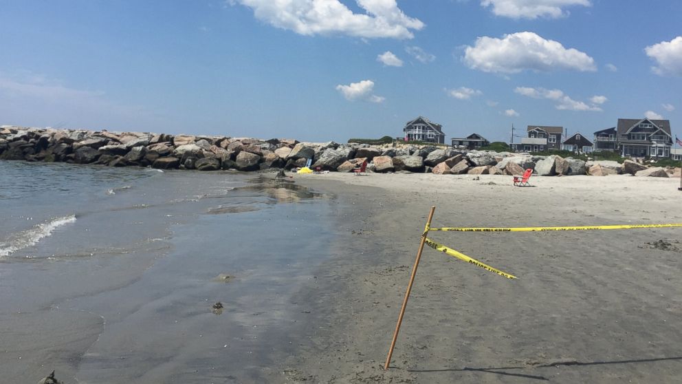 PHOTO: Beachgoer David Di Filippo took this photo shortly after the mysterious explosion on Salty Brine State Beach in Rhode Island on Saturday, July 11, 2015.