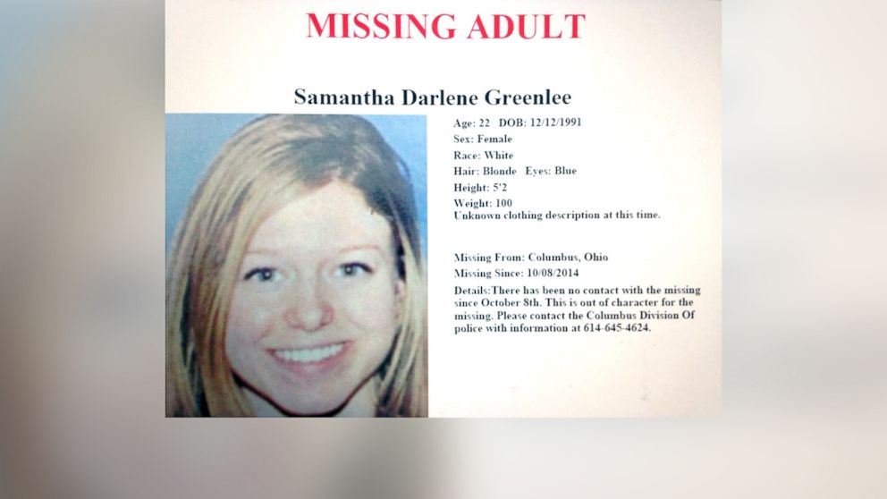 PHOTO: Samantha Greenlee, 22, went missing Oct. 8, 2014.