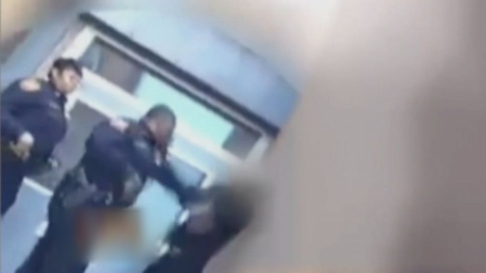 PHOTO: A school police officer has been placed on paid administrative leave after caught on cell video slapping a "young man" who entered Reach! Partnership School in Baltimore, March 1, 2016, according to Baltimore City Public Schools officials. 
