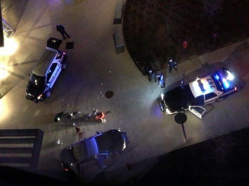 PHOTO: Images show the crime scene after MIT police officer Sean Collier was murdered days after the Boston Marathon bombing.