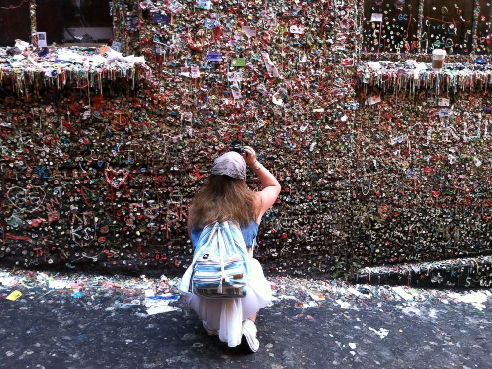 PHOTO: Emily Waters visited the Gum Wall for the first time two years ago with her grandma when she was first getting into photography.