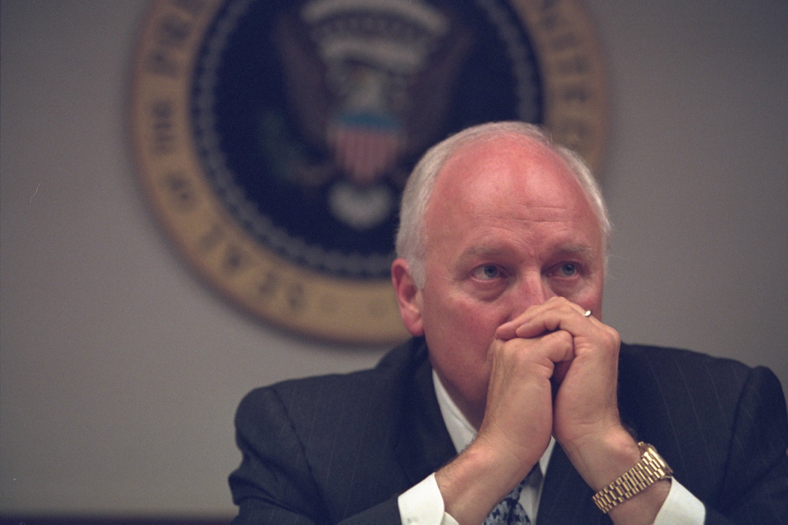 PHOTO: This photo released by the U.S. National Archives shows Vice President Cheney in the President's Emergency Operations Center on Sept. 11, 2001.
