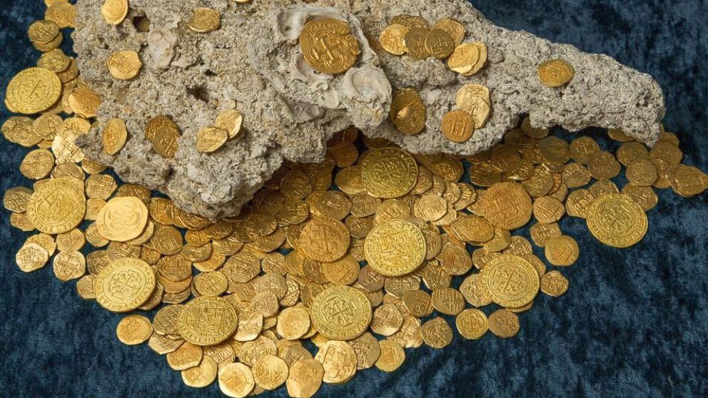 PHOTO: 4.5 Million Dollars worth of Spanish gold coins has been recovered.