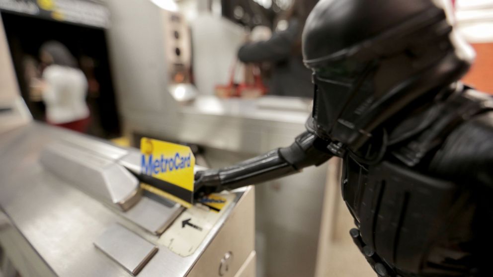 PHOTO: Death Trooper swiping his MetroCard for the second time in a row.