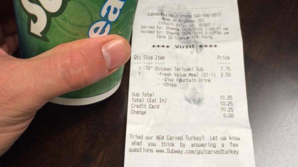PHOTO: Matt Jones and his coworker received full refunds on their sandwiches