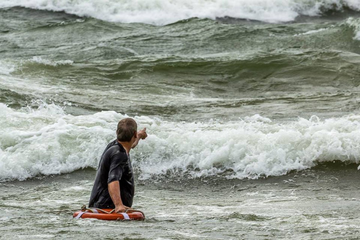 PHOTO: Two teens were rescued from a rough surf. 
