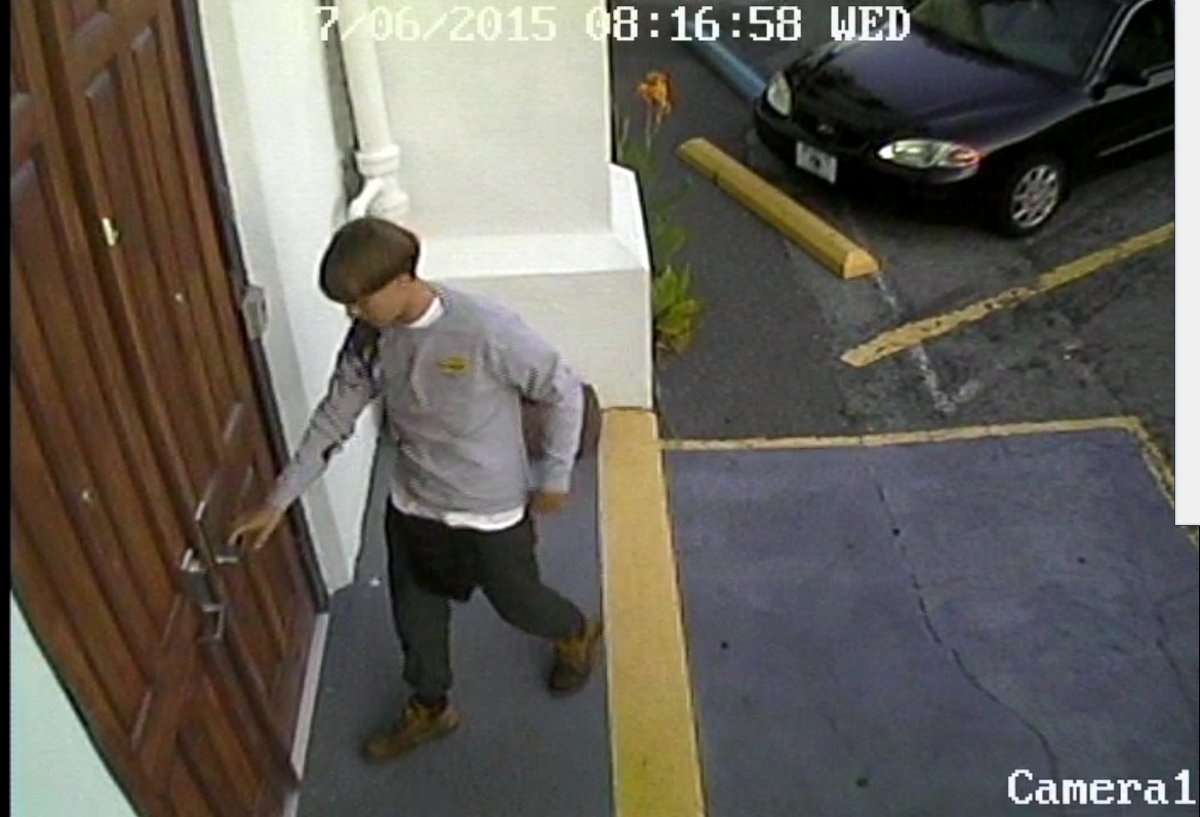 PHOTO: Charleston, South Carolina police released images showing a suspect in a deadly church shooting.