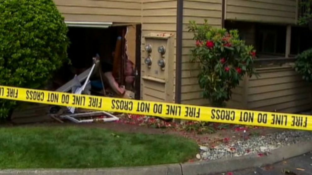 PHOTO: A SUV crashed into a Bellevue, Washington home, May 19, 2015, but a baby inside wasn't injured.